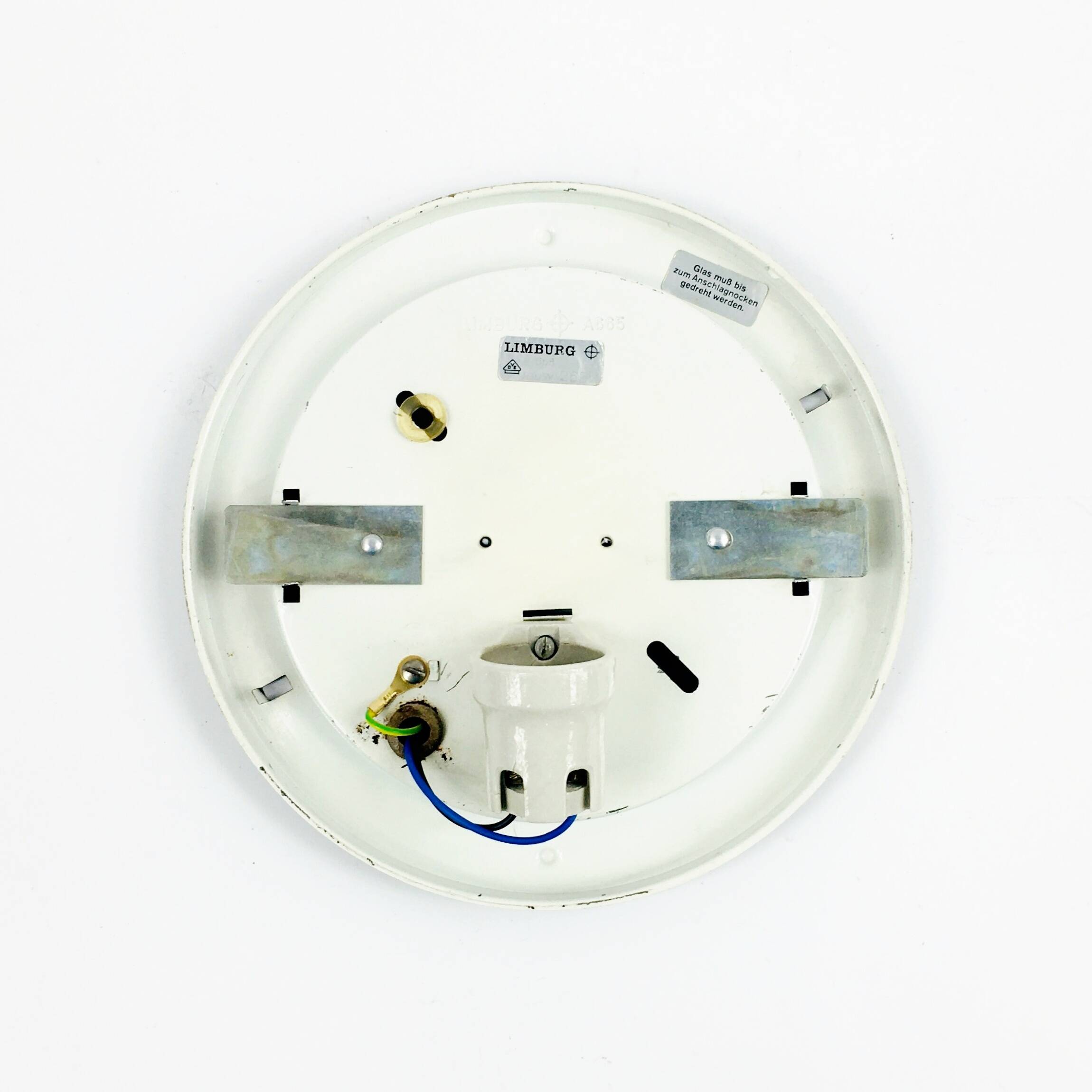 Mid-Century Glass Flush Mount from Limburg, Germany, 1960s