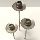 Postmodern Silver-Plated Brass and Plexiglass Candelabrum by Mesa, Italy 1970s