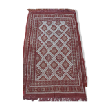 Brown and white Moroccan Berber carpet