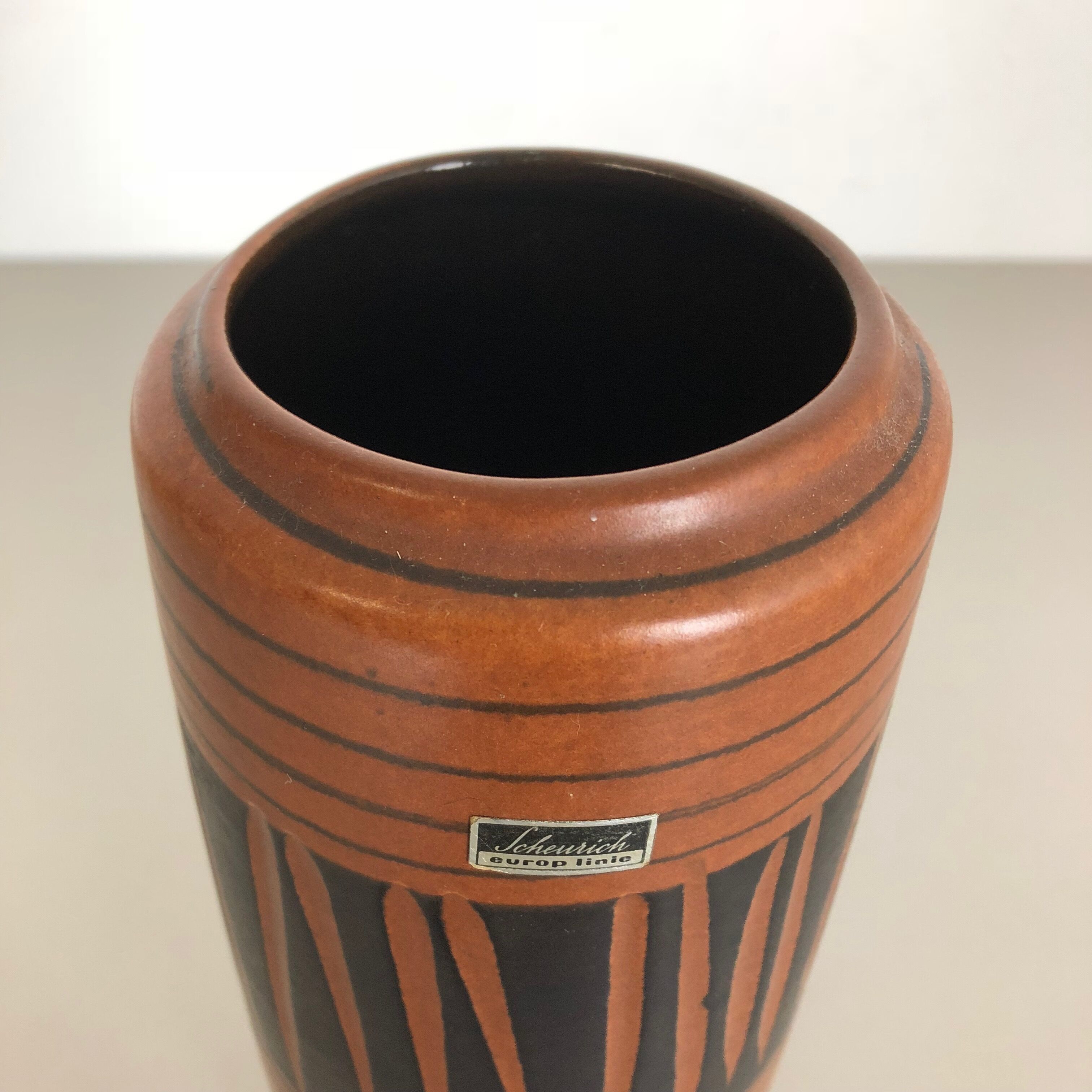 Pottery Fat Lava vase made by Scheurich, Germany, 1970s