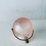 Cendrier boule en verre et laiton