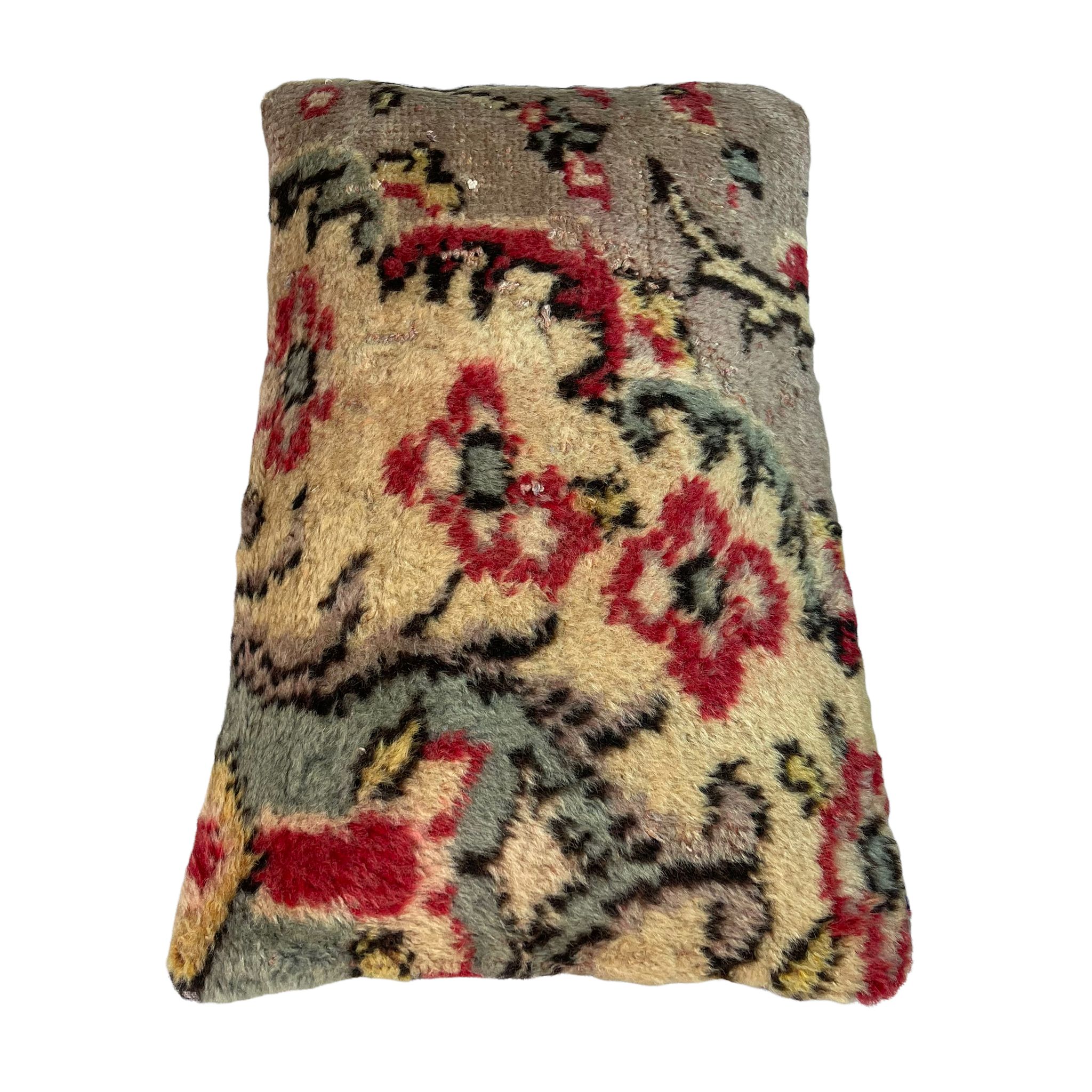 Vintage turkish rug cushion cover, 30 x 50 cm