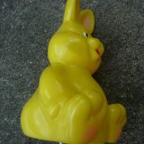 Lampe à poser lapin jaune design vintage années 1980