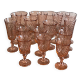 Set of 18 Rosaline stemmed glasses