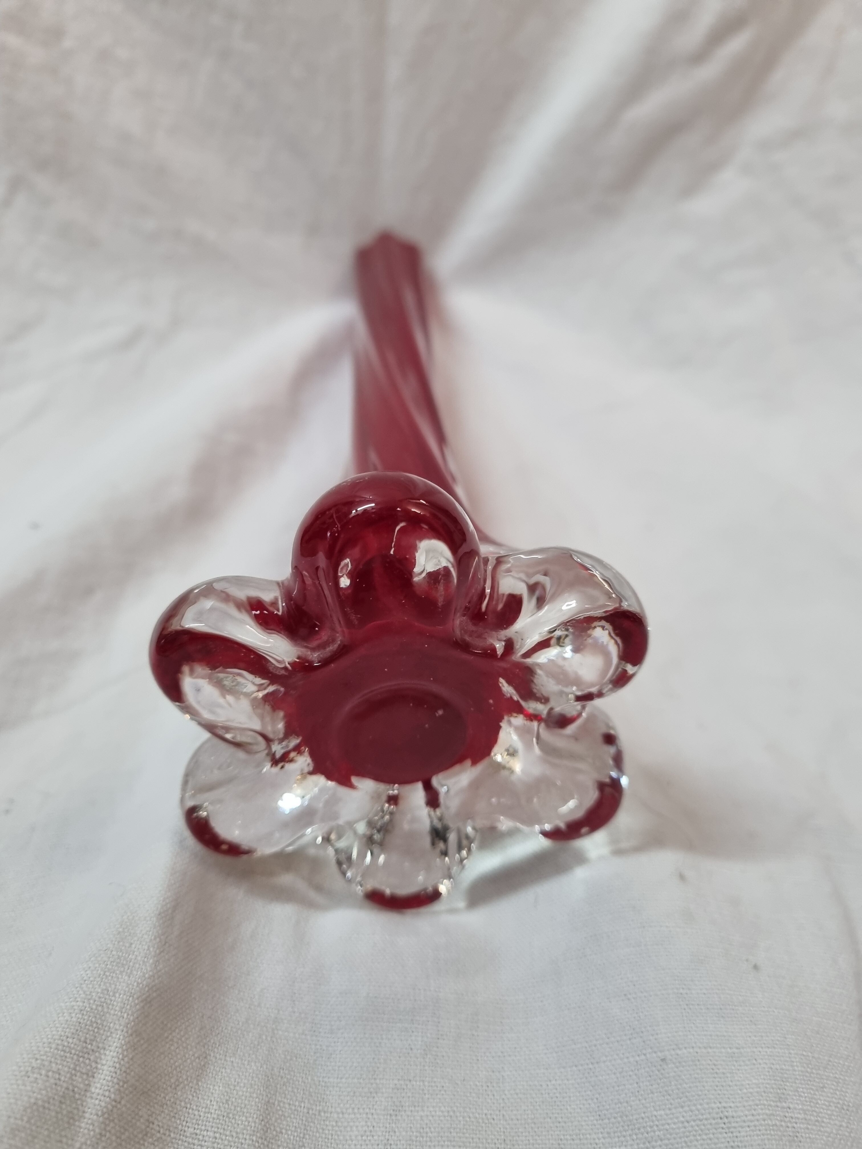 Vase soliflore blown glass from 1970