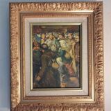 Oil on canvas "In the Crowd" by Victor Prokopenko - Wooden frame