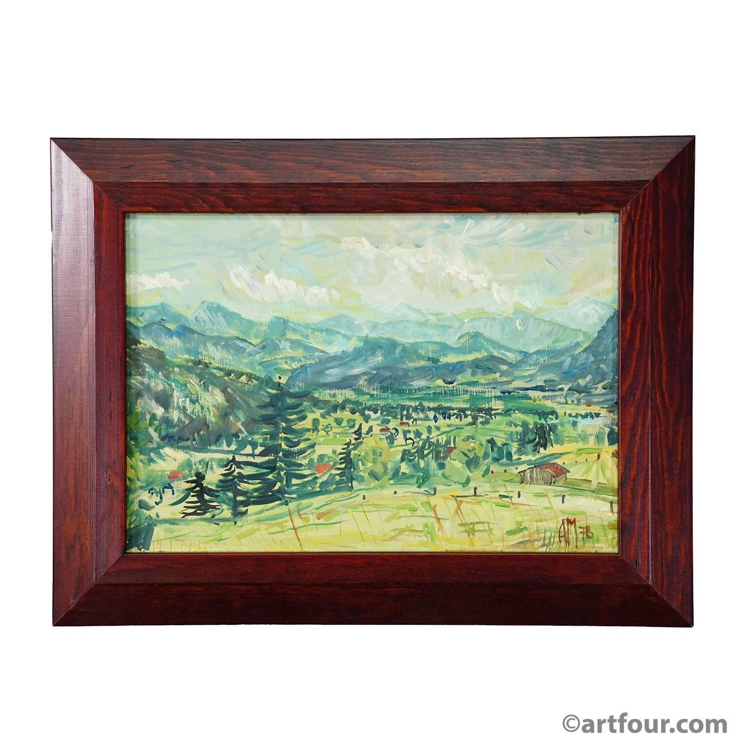 Bad Tölz, Gaißach, 1978 – Oil painting by Alexander Michael