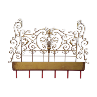 Golden wrought iron bedhead