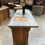 Solid oak bar counter