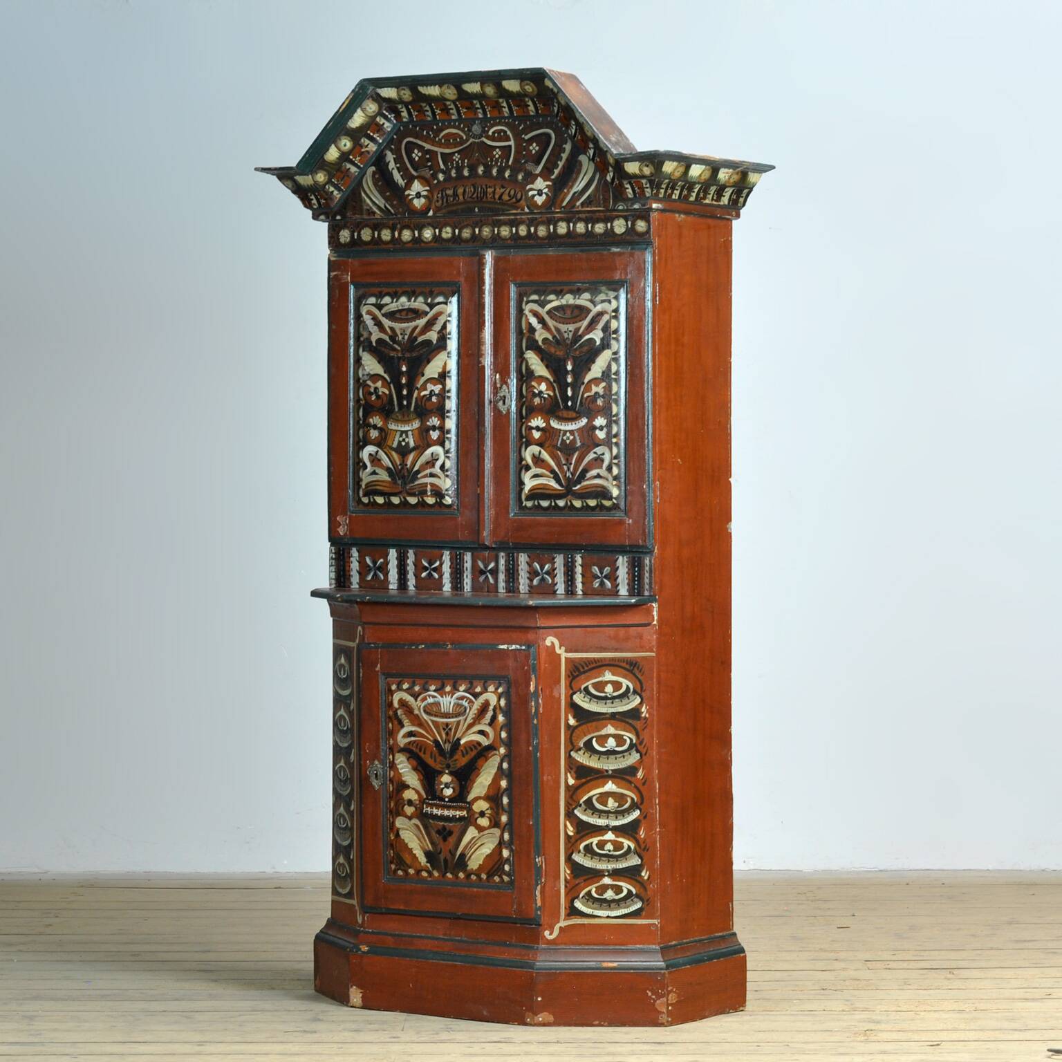 Sideboard, painted cabinet from Dalarna, Sweden 1799
