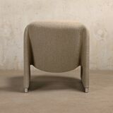 Fauteuils Alky Lounge Giancarlo Piretti en laine bouclée gris pierre, Anonima Castelli