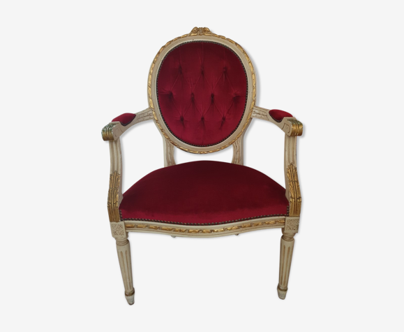 Fauteuil médaillon ancien