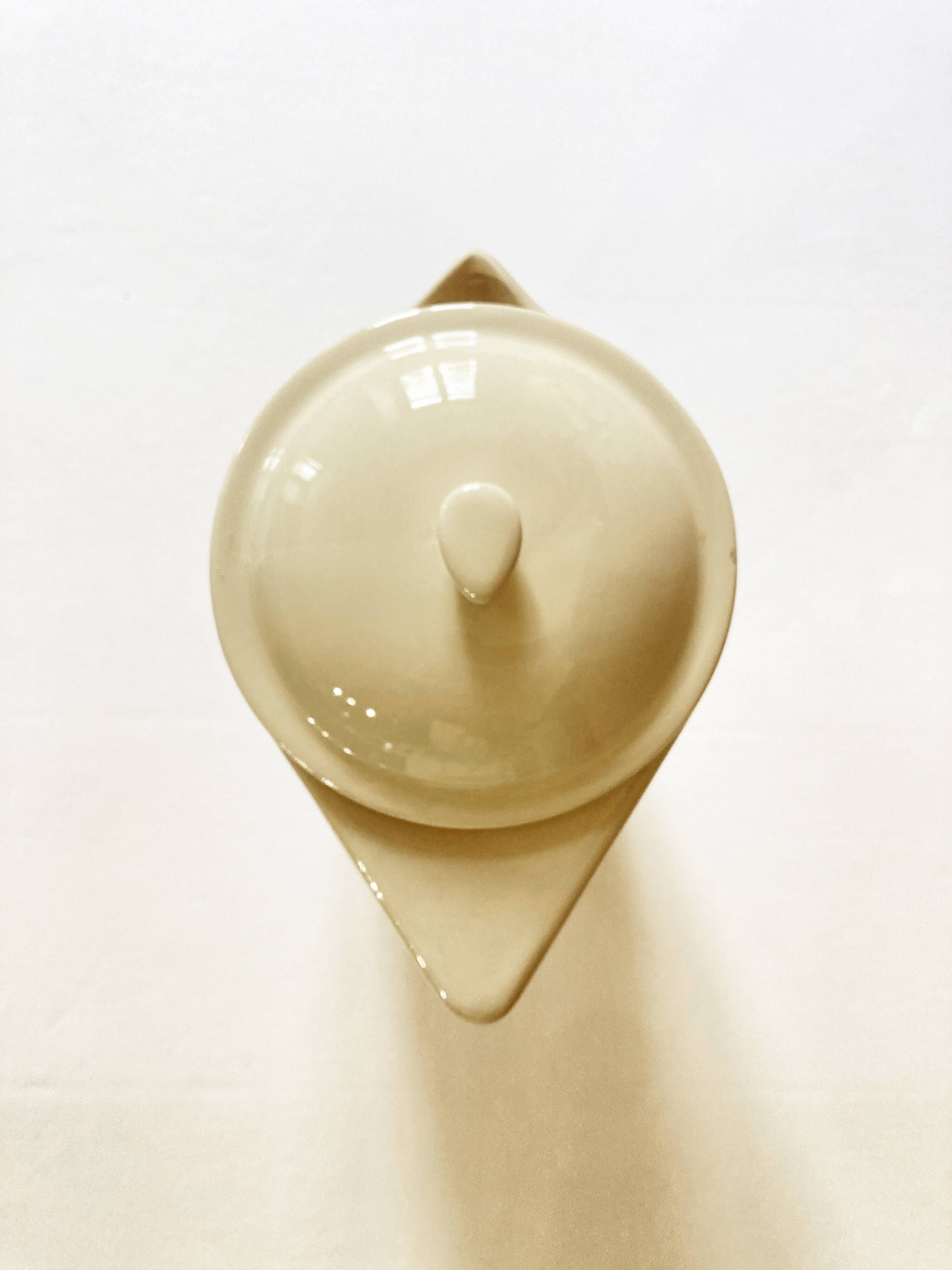 Contemporary earthenware teapot