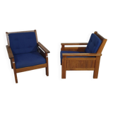 2 brutalist lounge chairs - 1960s