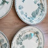 Series of 4 flat plates Terre de fer Creil et Montereau