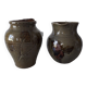 Le Rivet enamelled stoneware carafe and pot with herbarium motifs