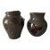 Le Rivet enamelled stoneware carafe and pot with herbarium motifs