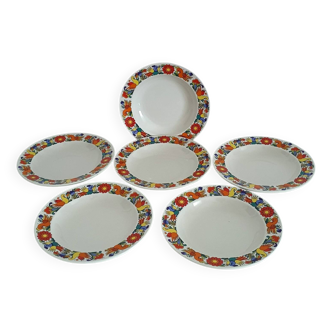 Set of 6 Villeroy & Boch soup plates - Acapulco model