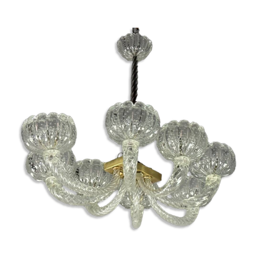Lustre vénitien en verre de Murano par Barovier, vers 1950