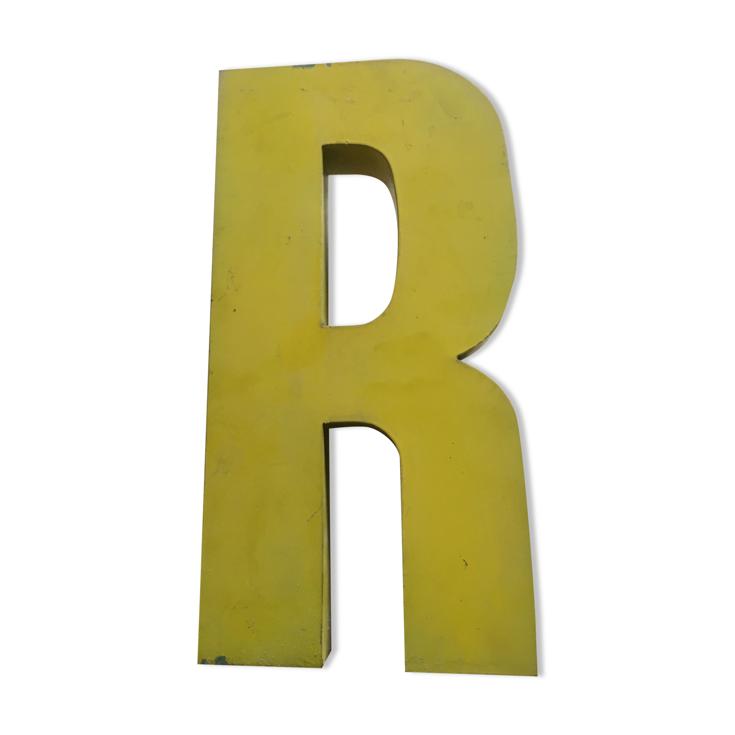 Industrial vintage letter in zinc