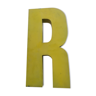 Industrial vintage letter in zinc