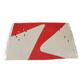 1960s Wool Abstract Rug, Czechoslovakia