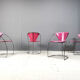 Vintage pink 'Linda' dining chairs by Arrben, 1980s - set of 4