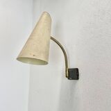 Rare adjustable diabolo brass stilnovo style wall ceiling light, italy 1950