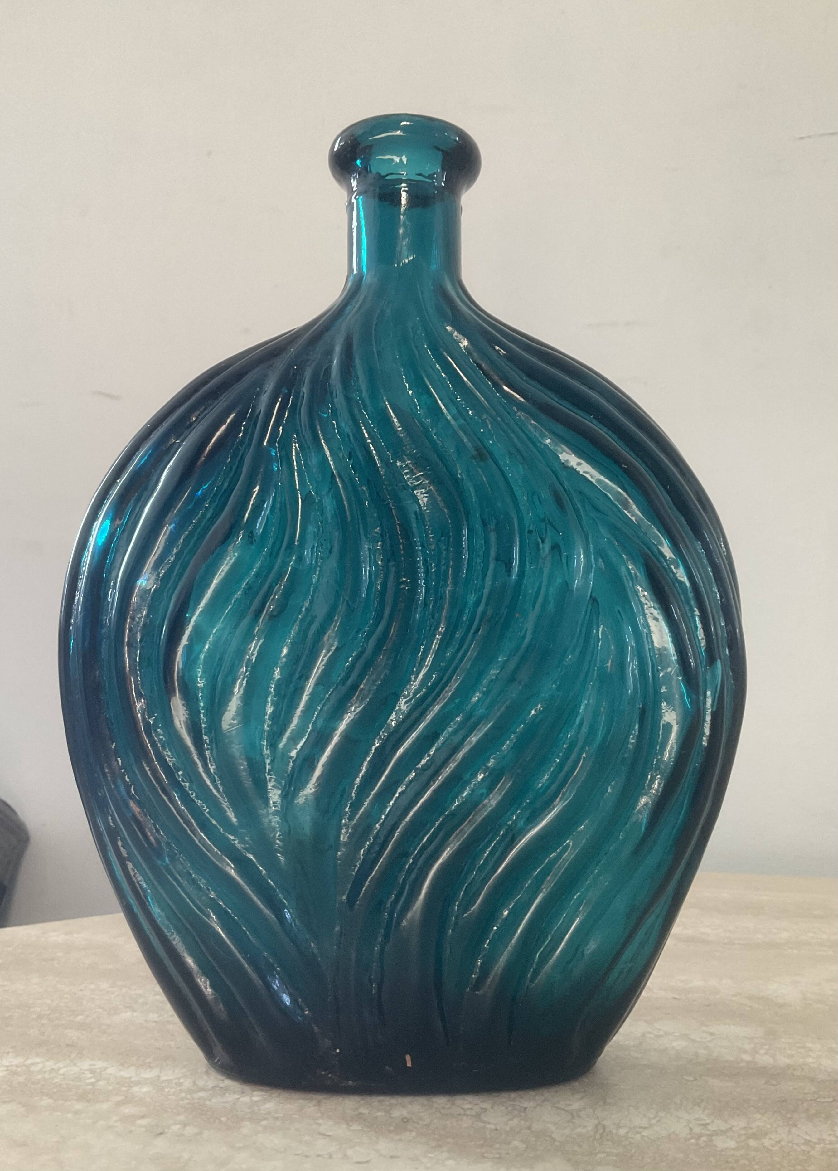 Vintage pressed glass paste vase