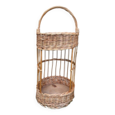 Panier osier à apéritif vintage