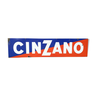 Cinzano enamelled plate