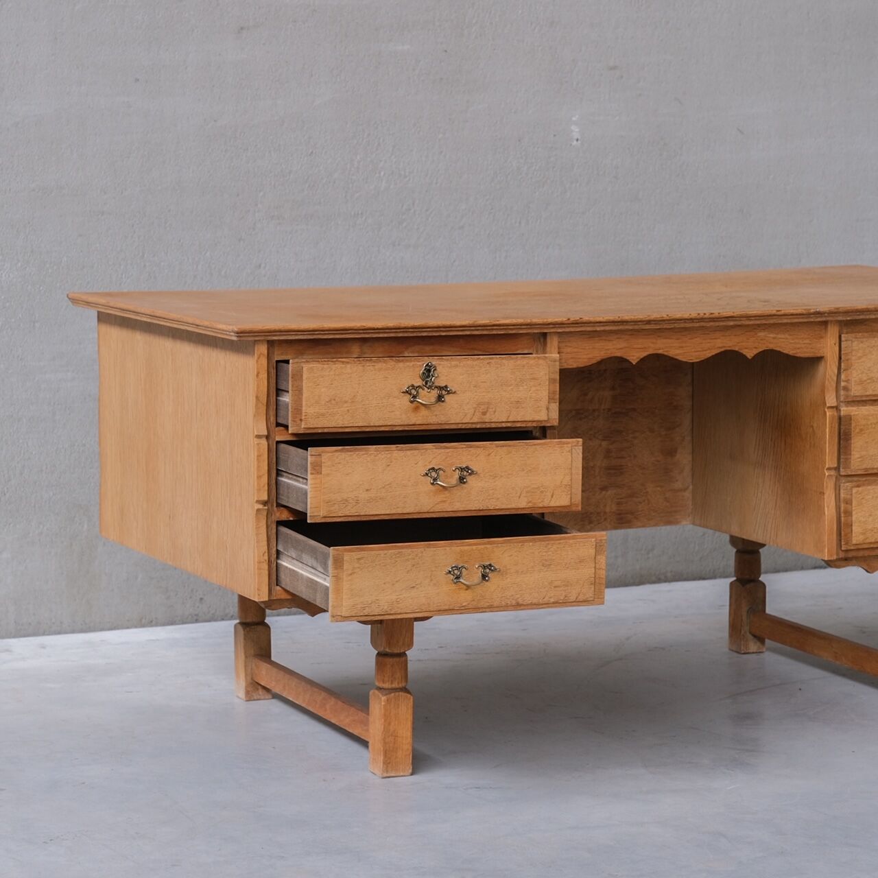 Oak danish mid-century desk
