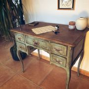 Antique patinated desk, Toscana finish, unique piece.