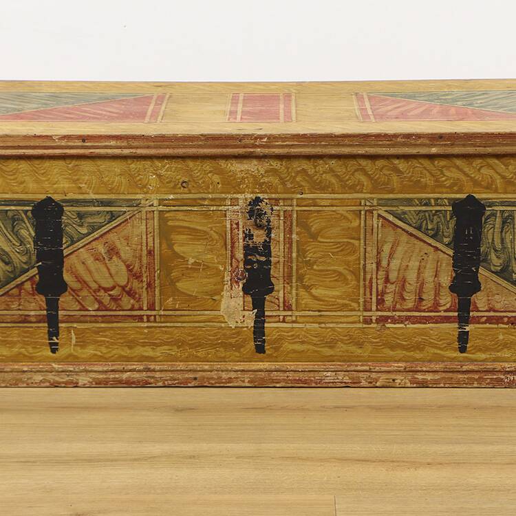 Painted Folk Art Bridal Chest