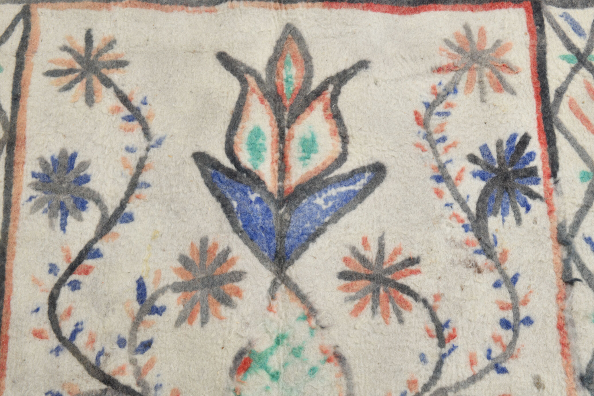 4x6 neutral handmade anatolian turkish rug,	115c192cm