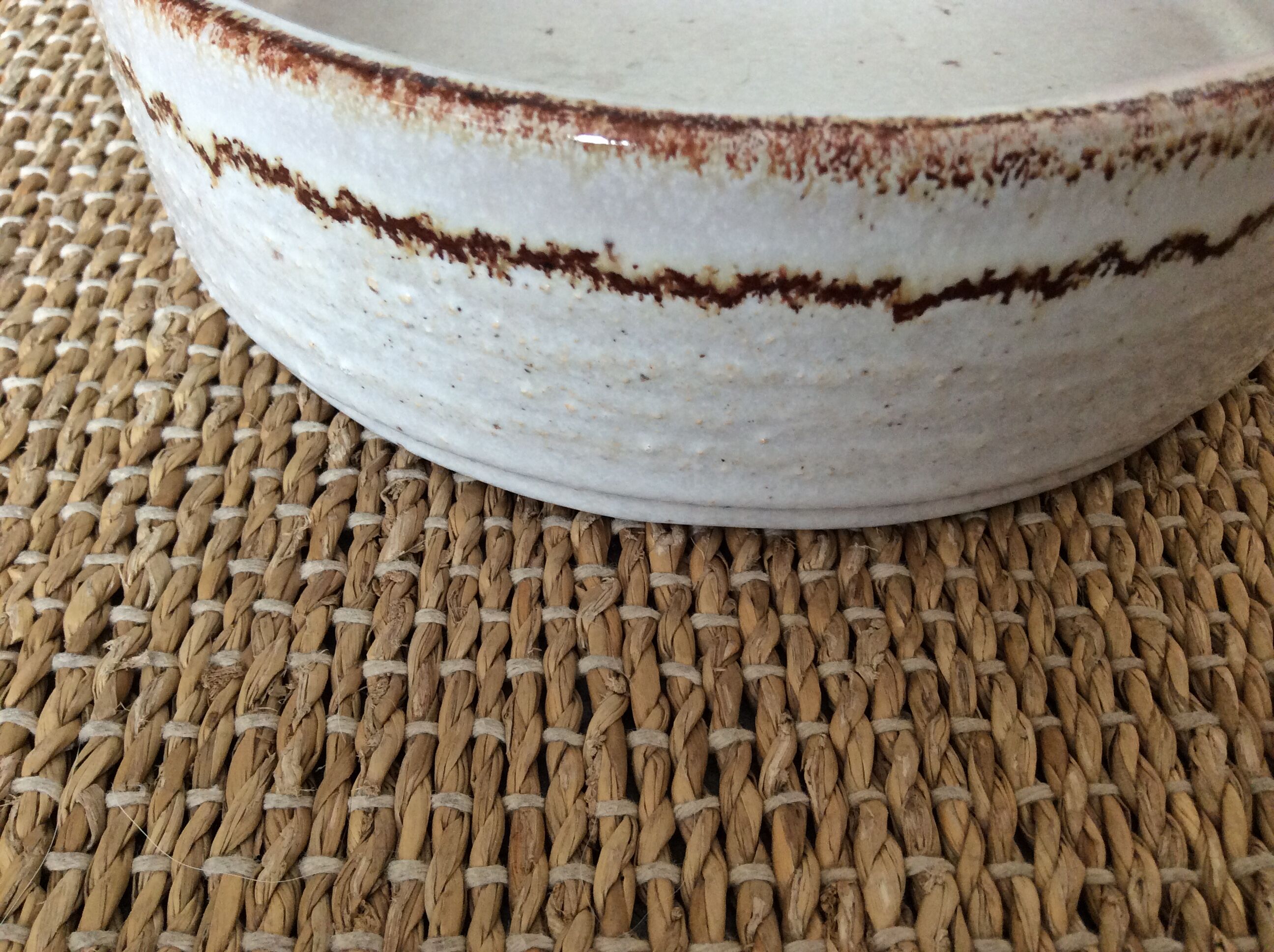 Glazed stoneware dish