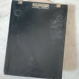 Art Deco leather and bronze mirror