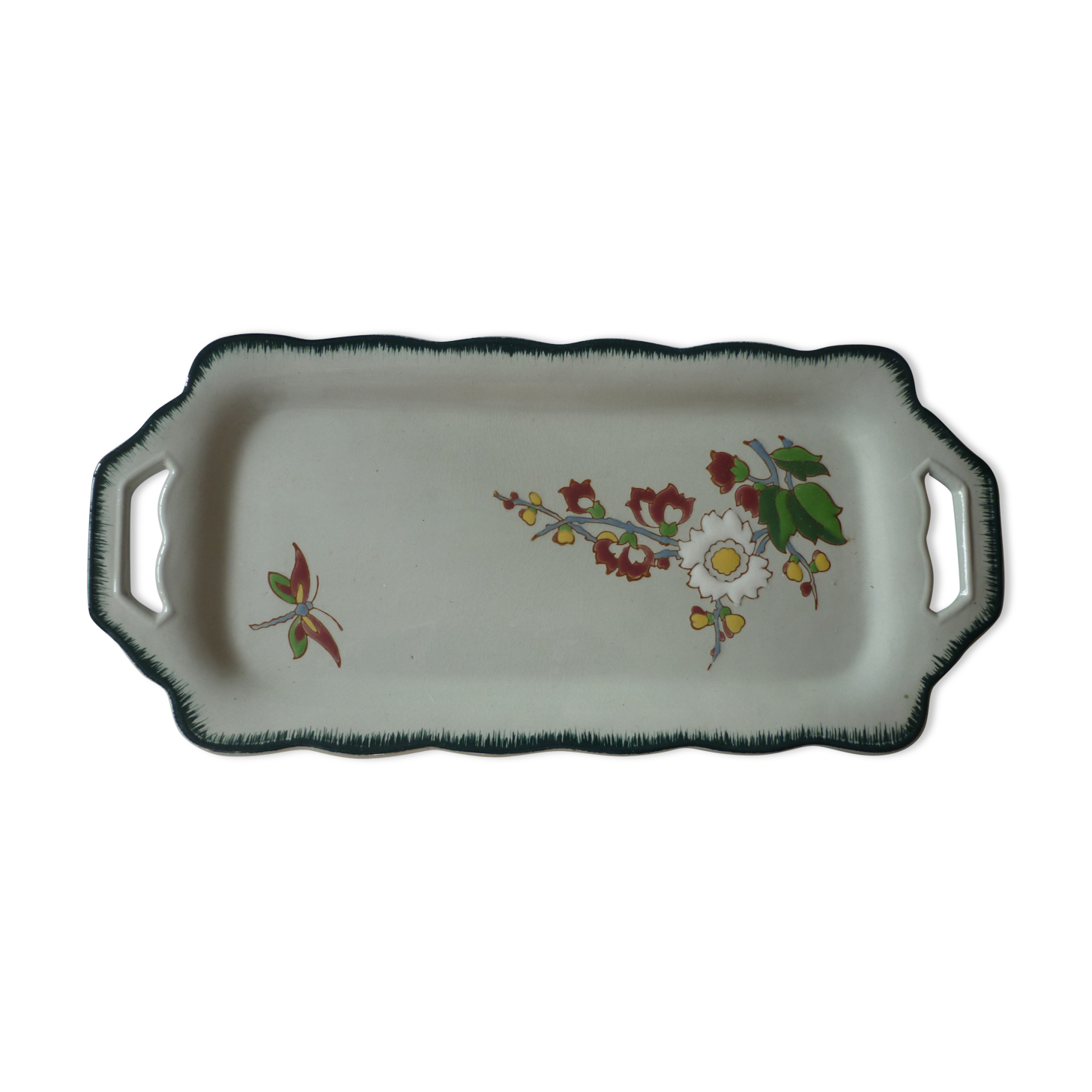 Longwy enameled cake dish