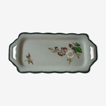 Longwy enameled cake dish