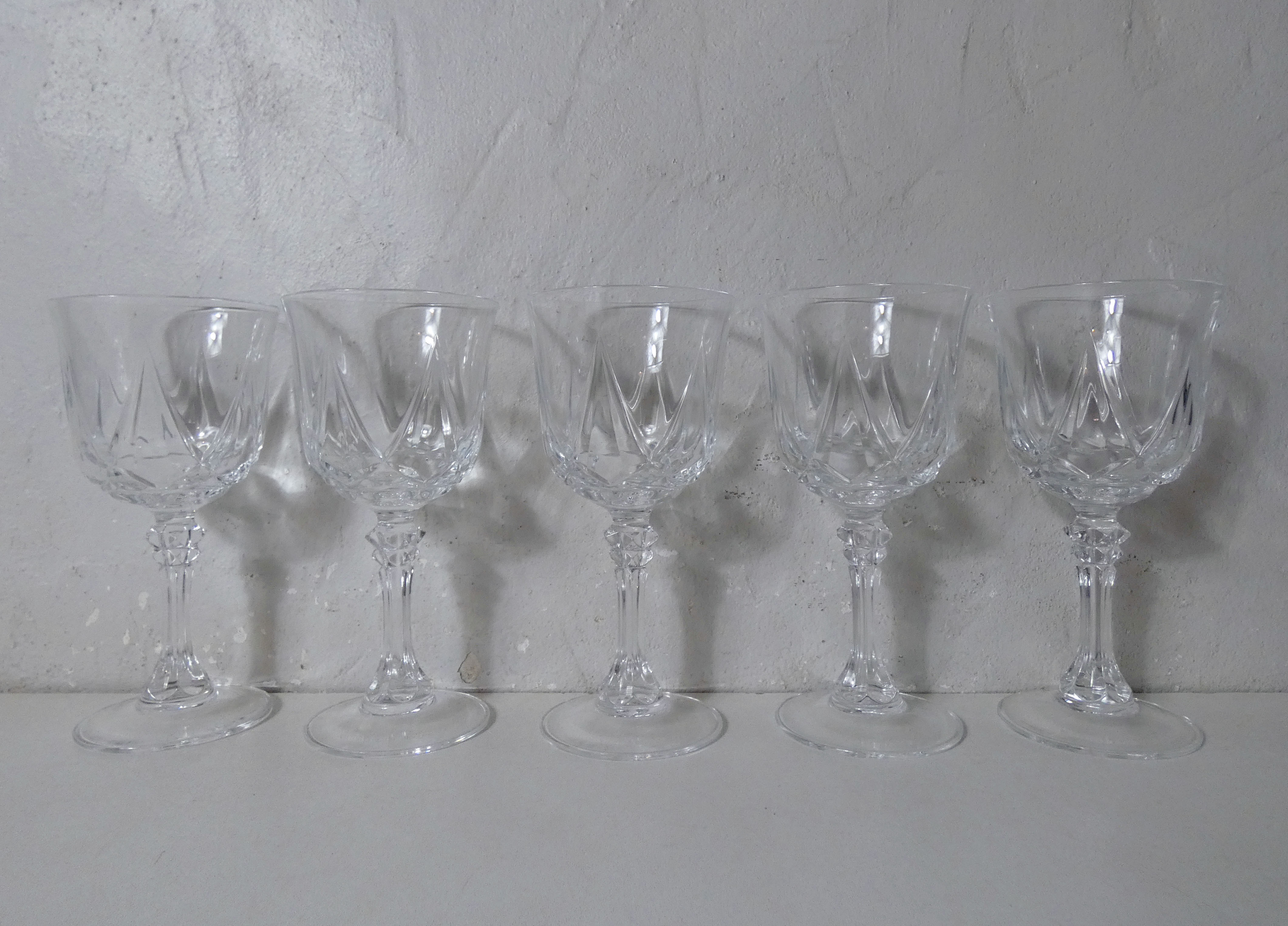 5 crystal water glasses 20cl