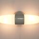 White double wall lamp Bauhaus Wilhelm Wagenfeld, Linder Germany, 1950s