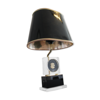 Brass and plexiglass table lamp 1970