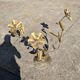 Vintage Brass Flower Floor Lamp - Hollywood Regency Style 1960s/1970s