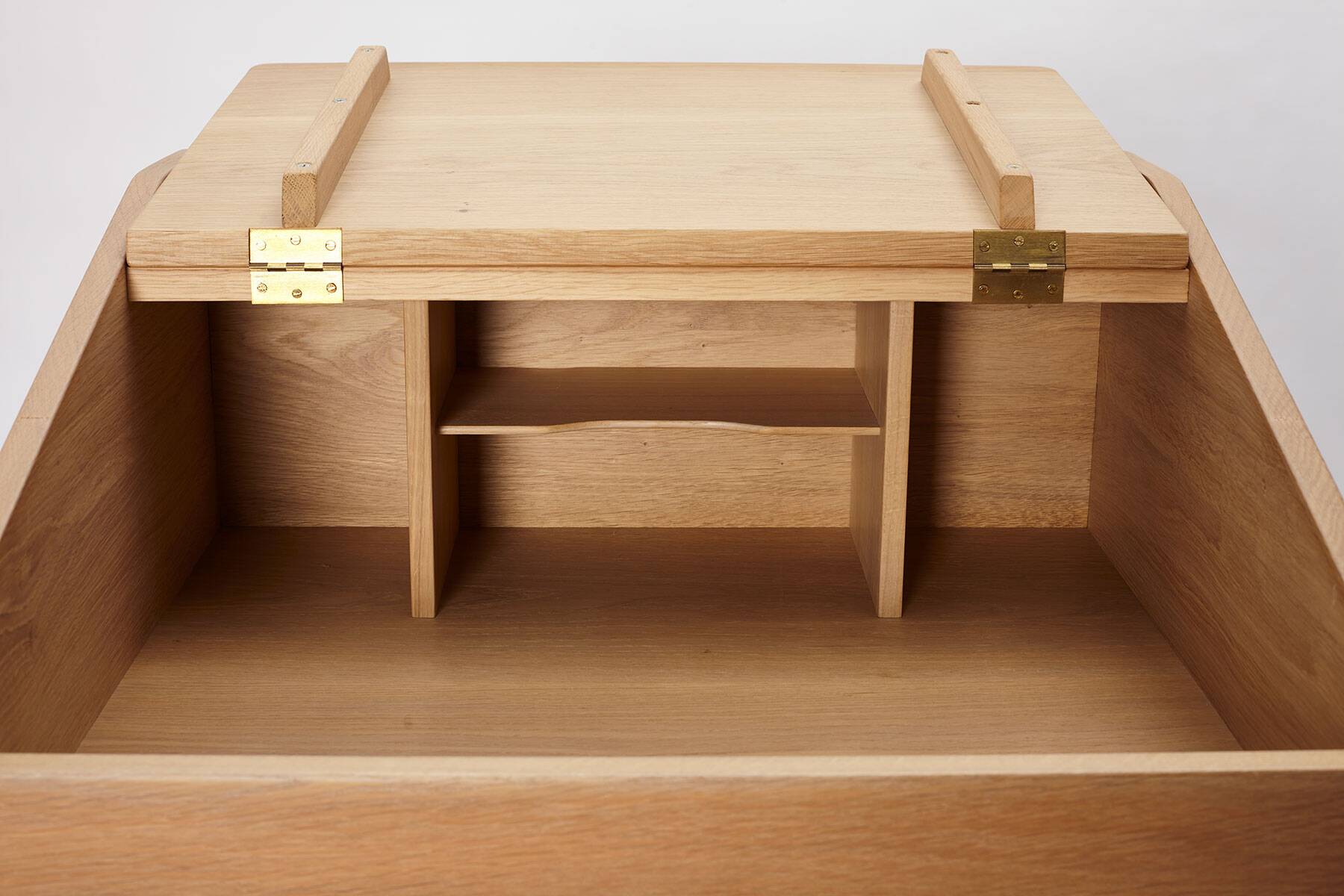 Bureau secrétaire en chêne, Danemark années 1960.
