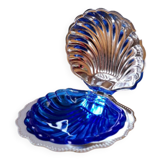 Beurrier coquillage en inox 1970