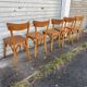 (Lot) 5 honey-coloured bistro chairs