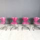 Vintage pink 'linda' dining chairs by Arrben, 1980s - set of 4