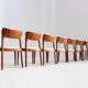 Set of 8 vintage Danish dining chairs by Niels Koefoed 1960s teak