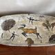 Plat Vallauris signed Jacky cave of Lascaux rock painting