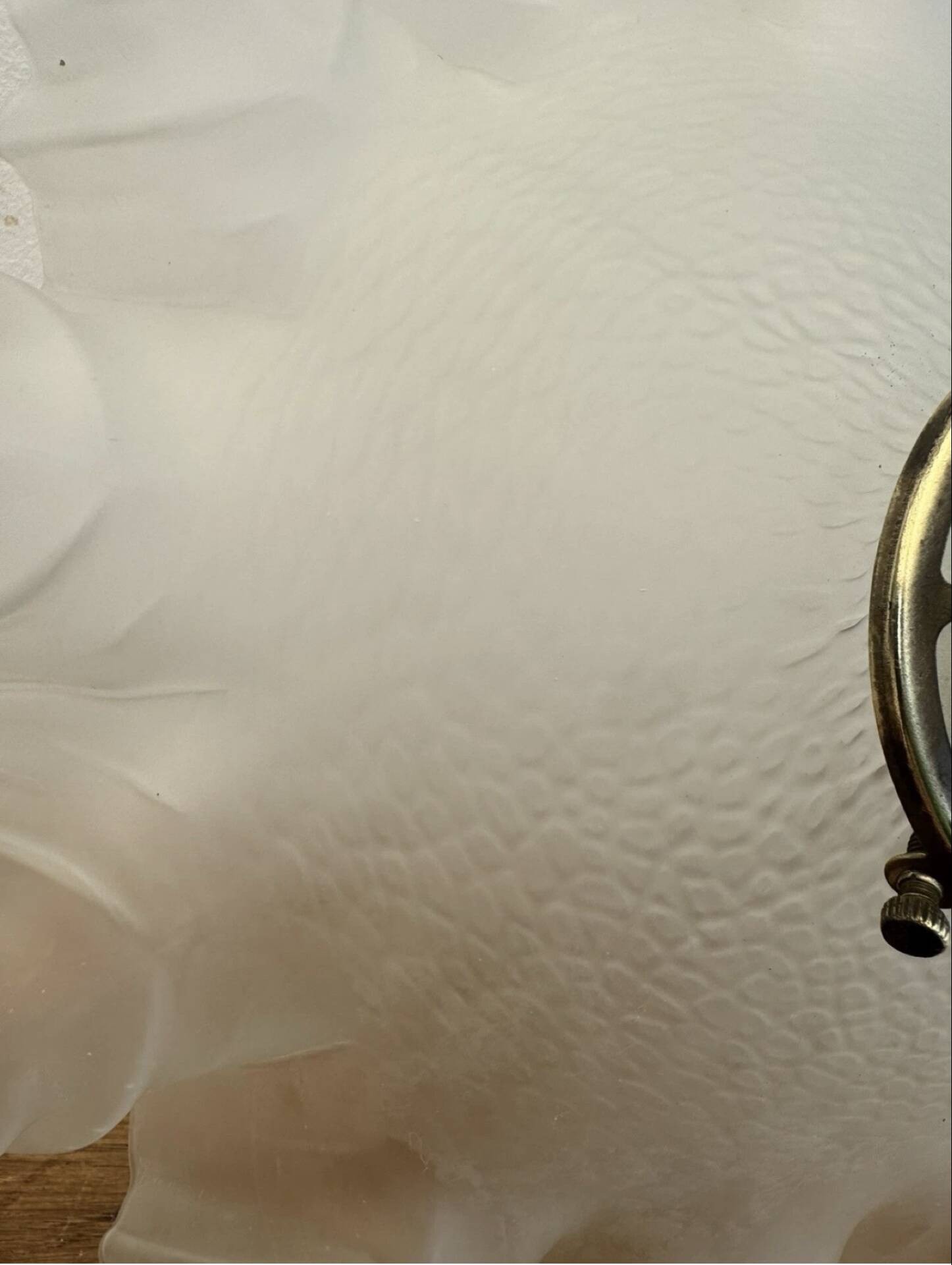 Vintage lampshade lace pleated transparent glass claw
